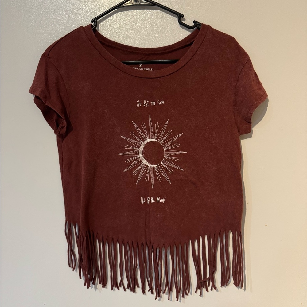 American Eagle Fringe Crop Top